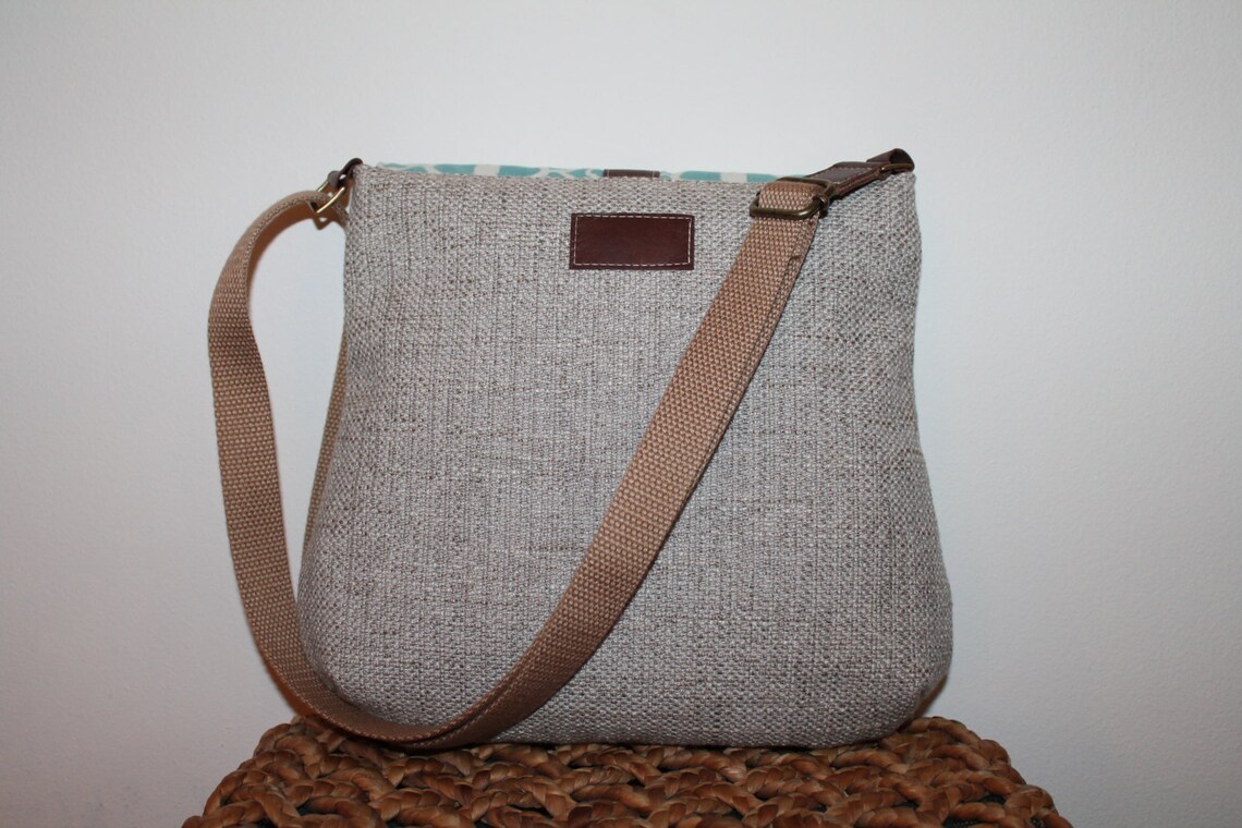 Spring Crossbody Bag Adjustable Strap Leather Detail Etsy