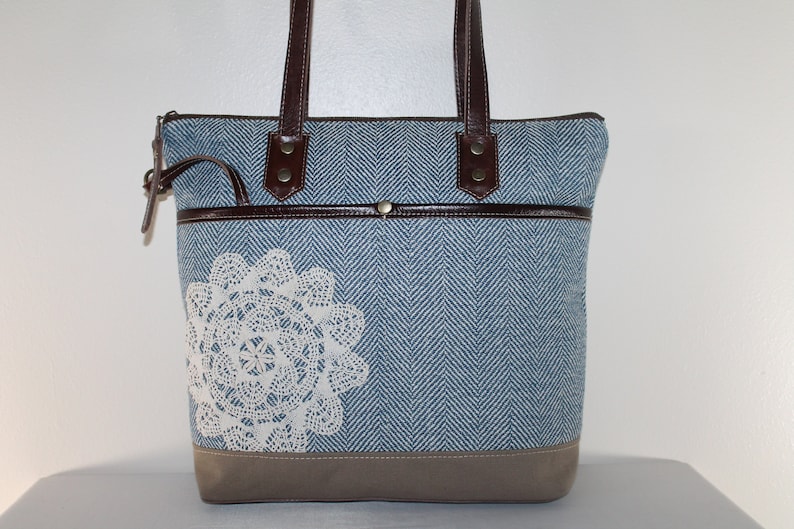 everyday tote bolsa with zipper