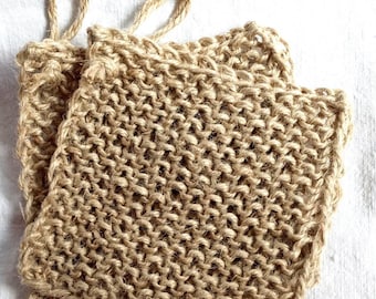 Jute potholder coaster placemat kitchen decoration wabisabi hygge japandi natural style zero waste home