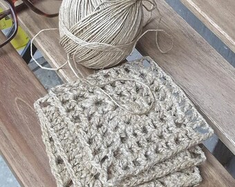 Hemp cannabis pot holder coaster placemat kitchen decoration wabisabi hygge japandi natural style