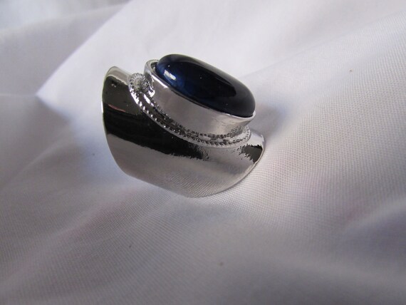 RING Large Statement Ring size 7 Boho fun silver … - image 3