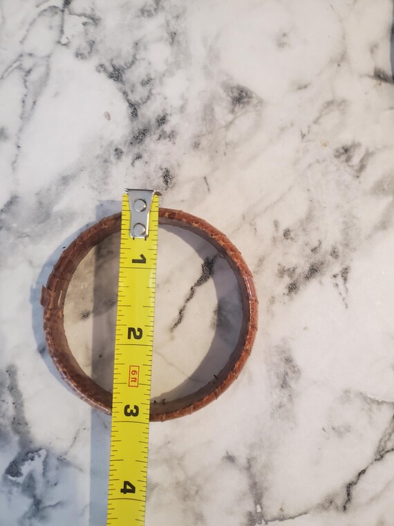 Bracelet snake skin covered Bangle Bracelet - image 3