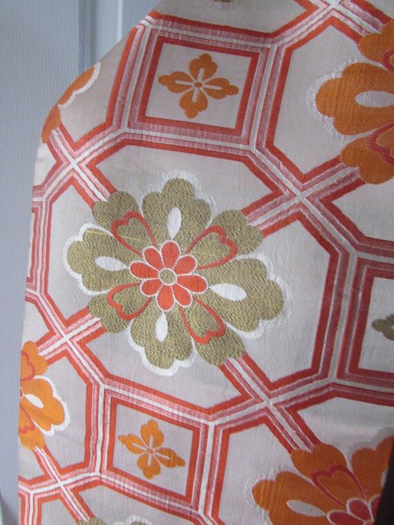 Japanese Silk Brocaid  Obi Kimono Waist Band Belt… - image 4
