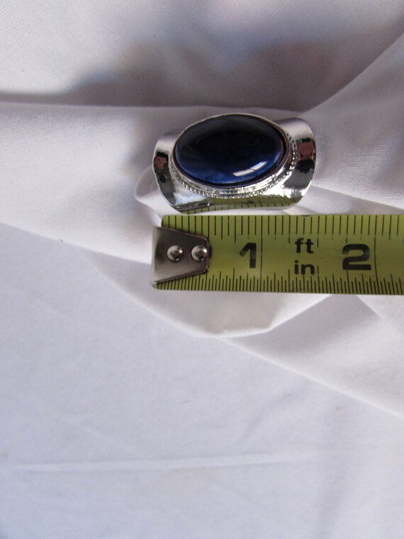 RING Large Statement Ring size 7 Boho fun silver … - image 4