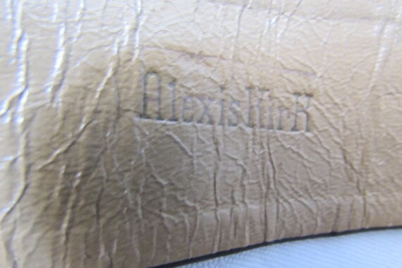 Alexis Kirk belt. Brown stamped leather. Similar Items to Alexis Kirk Snakeskin Belt - Vintage 1980 main image 2