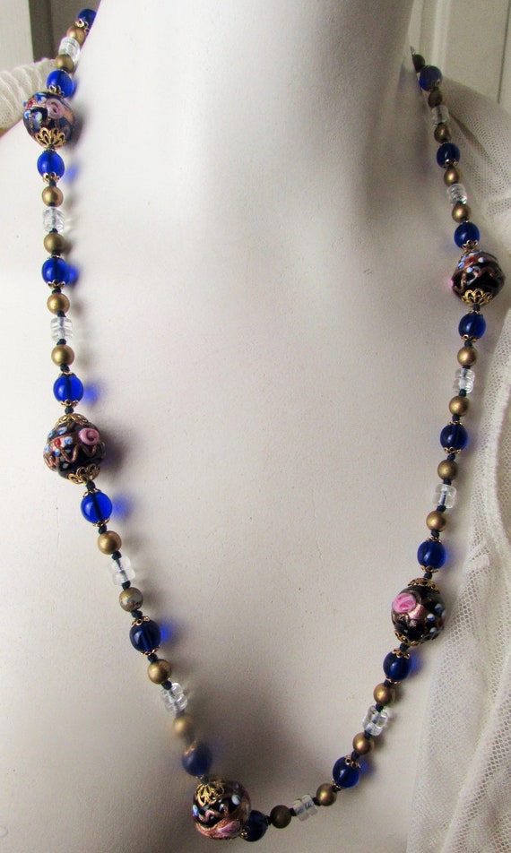 NECKLACE Italian / Venetian Murano Moretti Millefi