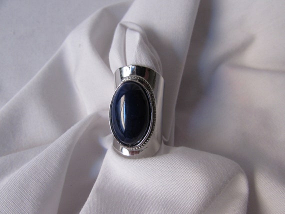 RING Large Statement Ring size 7 Boho fun silver … - image 5