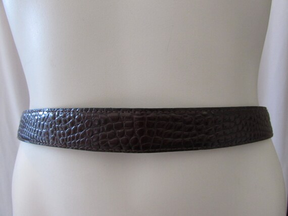 Leather Belt Gold Buckle - image 3