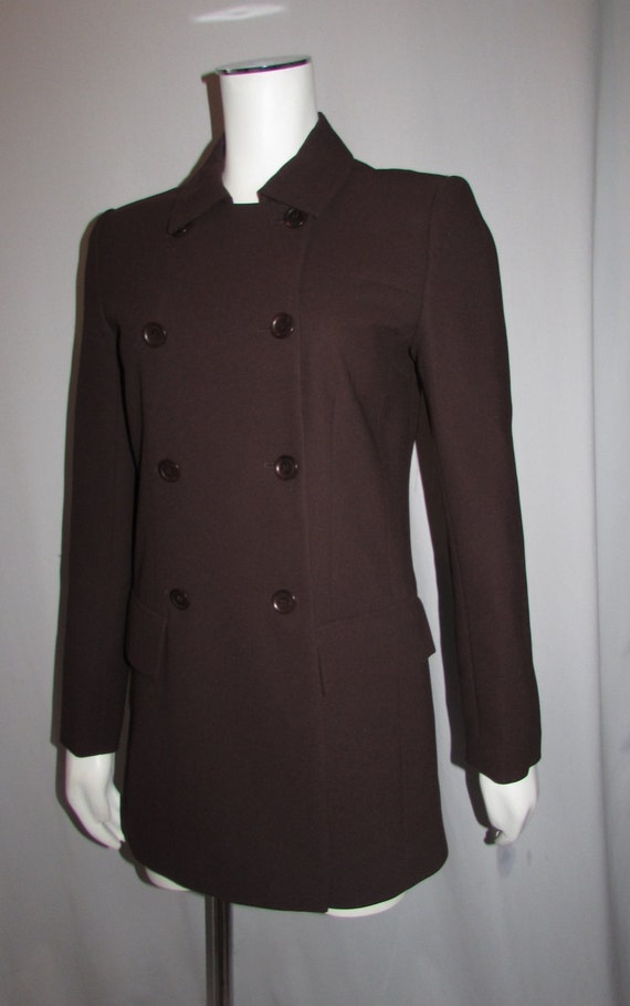 BCBG Long Brown Jacket Double breasted