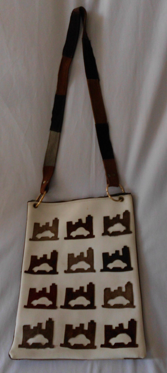 1960s  MOD all LEATHER  and Suede  PURSE - image 2