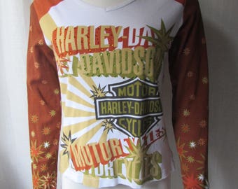 Harley Davidson Long Sleeve Tee shirt biker Ladies Girls made in USA