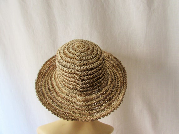 HAT WOMANS Summer Raffia Straw SCALA Gal Label Boating Beach
