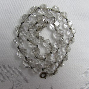 VINTAGE CRYSTAL NECKLACE 1950s Austrian cut crystals Chocker image 7