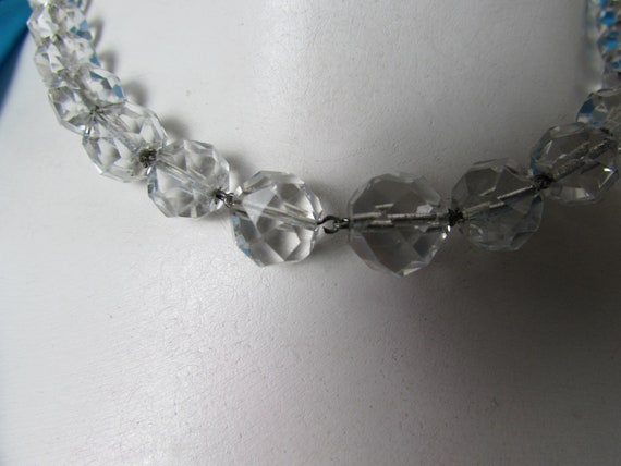 VINTAGE CRYSTAL NECKLACE 1950s Austrian cut cryst… - image 2