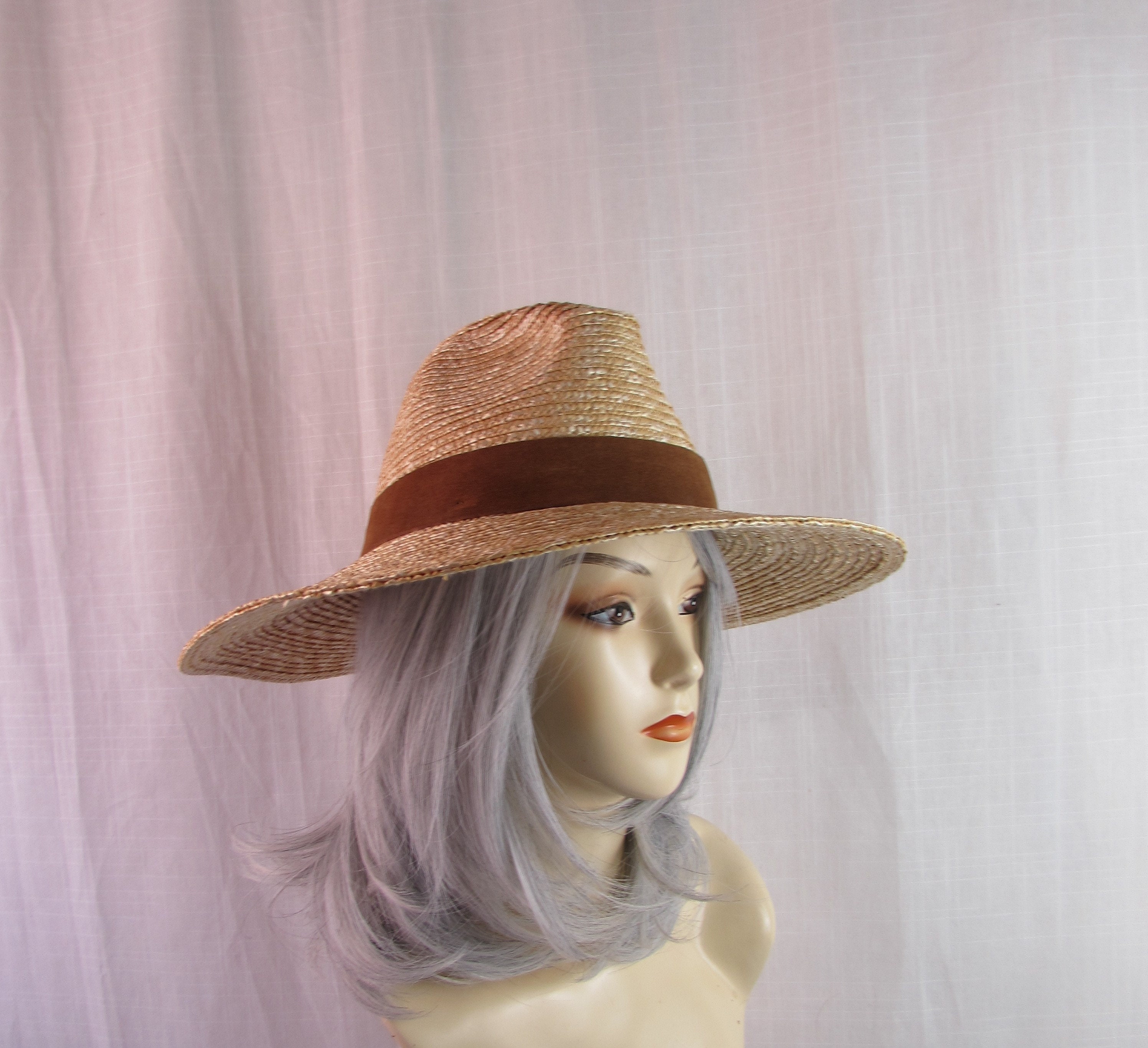 GiGi Straw Isla Fedora Hat NEW Gigi Pip Wide Brim Fedora Womens Gigi Pip Isla Straw Fedora  main image 4