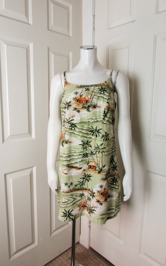 Summer Hawaiian Dress Vintage Hilo Hattie size Med
