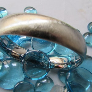 STERLING SILVER BANGLE Brushed Silver Van Dell c. 1980  Weight 1 ounce
