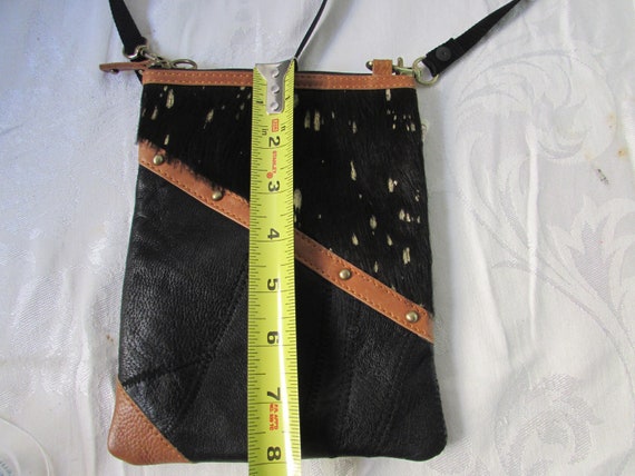LEATHER COWNHIDE Crossbody purse Travel Upscale f… - image 7