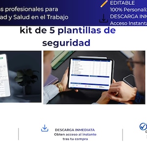 Occupational Risk Prevention Kit | 5 Editable Word Templates | Safety Checklist | Fire Extinguisher Inspection | Work Permit | Incident Report.