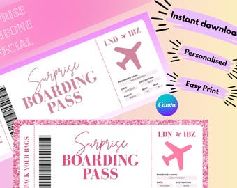 Editable Boarding Pass Bundle