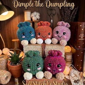 Dimple, die Teigtasche | Häkelanleitung für eine Tier-Teigtasche & einen Dampfgarer | Amigurumi ohne Nähen | Dampfgarer-Teigtasche | Amigurumi-Kawaii-Plüschtier-Anleitung