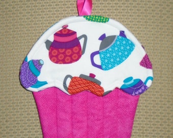 Modern Teapots Cupcake Shape Potholder