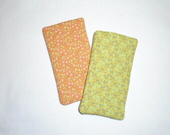 Quilted Glasses Case- Small Floral Print