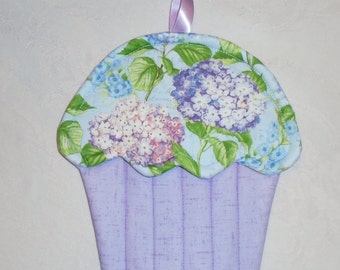 Floral Cupcake Shape Potholder