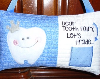 Tooth Fairy Pillow-Blue