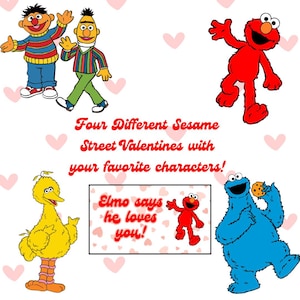 "Sesamstraße - Valentinstagskarten ""Instant Download""."