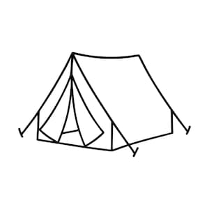 Campingtält SVG Clipart, Klippfil, Sublimeringsdesign (Digital Nedladdning)