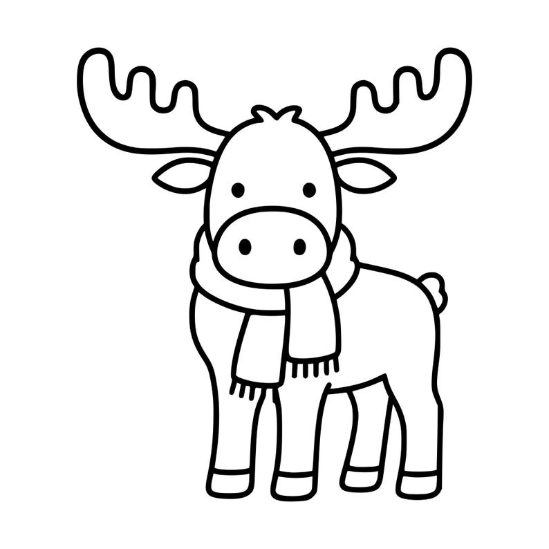 Moose Riders Svg Moose Winter Scarf SVG PNG, Winter Cut File for Cricut (digital ...