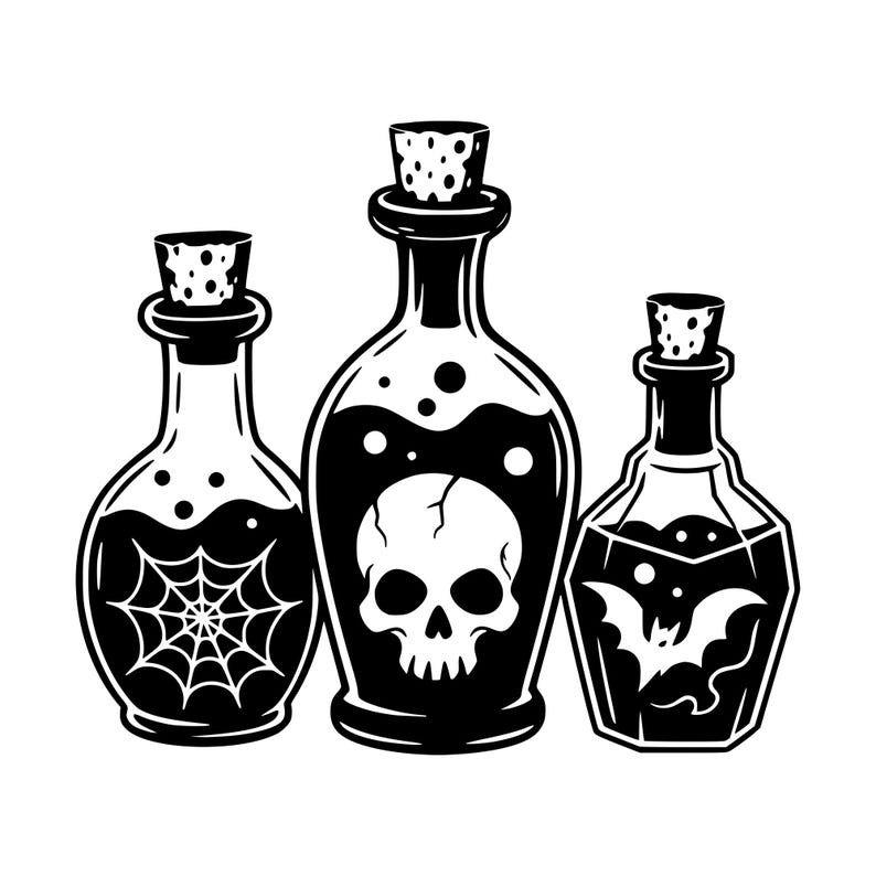 Potion Svg Files Potion Bottle Set SVG (digital Download - Png, Dxf, Pdf) - Etsy