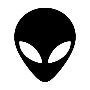 Alien Face Design Alien Face SVG PNG, Silhouette Cut File for Cricut (digital Download ...