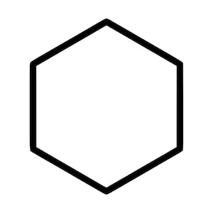 Hexagon Svg Png Dxf, Hexagon Cut-fil för Cricut, Sublimering Clipart, Digital Nedladdning