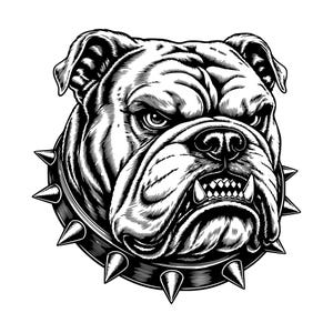 Angry Bulldog Mascot SVG PNG, Dog Cut File for Cricut (digital Download ...