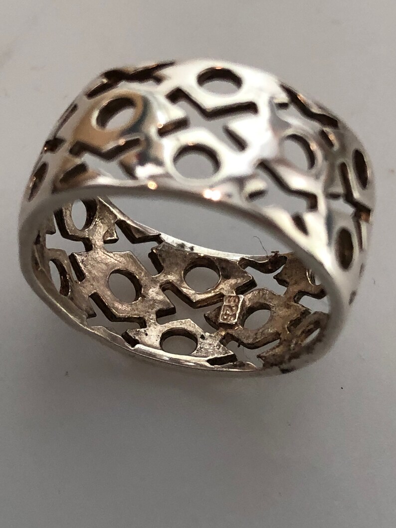 Vintage FRIENDSHIP Ring Sterling Silver Band XO Cutout DESIGN Etsy