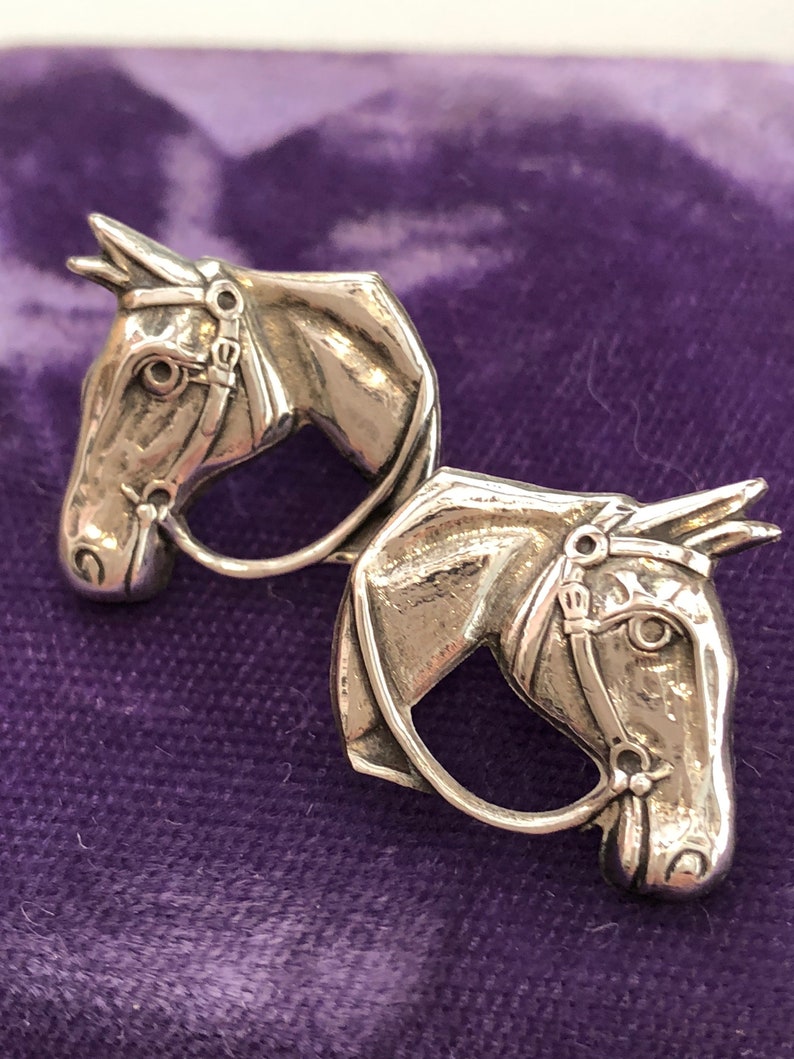 horse head earrings