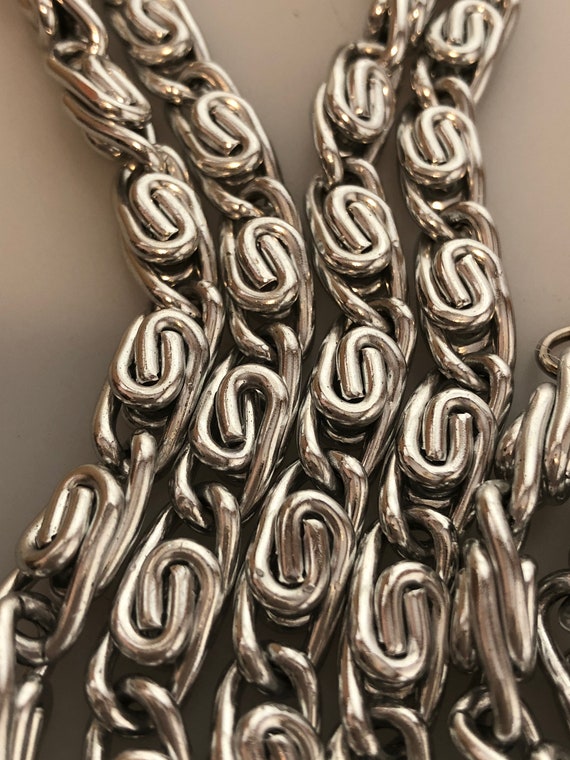 Vintage JONATHAN PAUL Silvertone CHAIN Necklace 3… - image 3