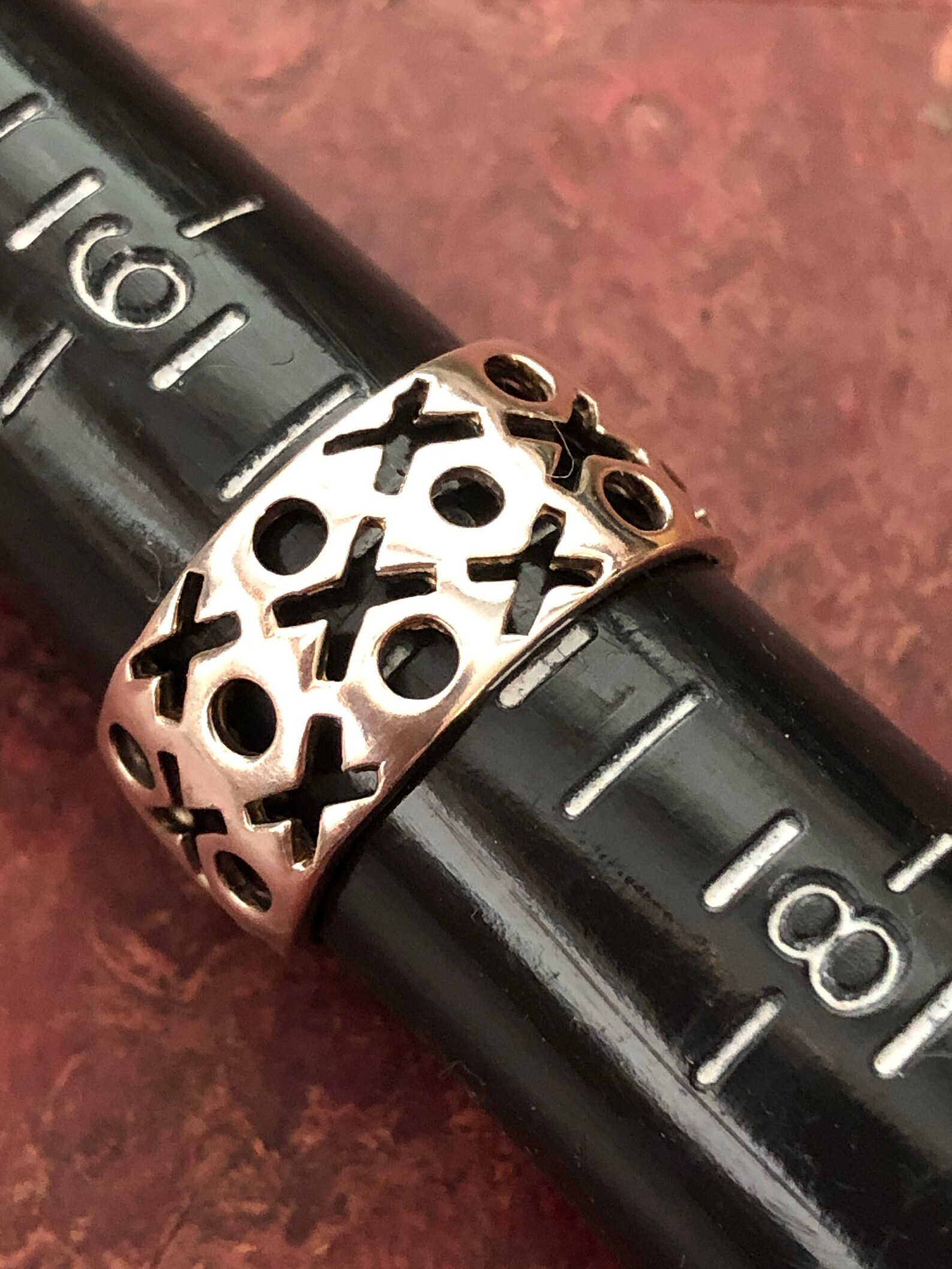 Vintage FRIENDSHIP Ring Sterling Silver Band XO Cutout DESIGN Etsy