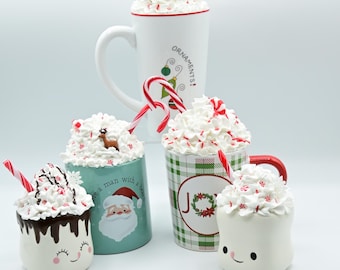 Faux Whipped Cream Mug: Christmas Tiered Tray Decor