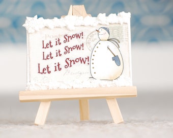 Snowman Sign, Whimsical Snowman Sign