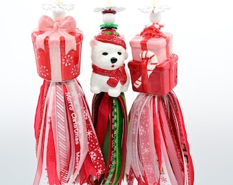 Christmas Gift Box and Dog Tassels: Handmade Christmas Decor