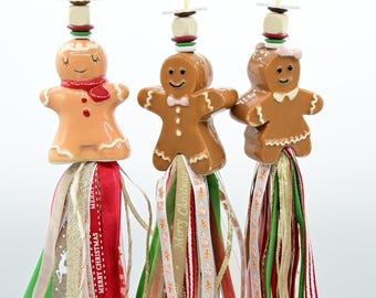 Christmas Gingerbread Man/Woman Tassels: Handmade Christmas Decor