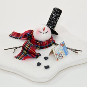 Melting Snowman Ornament Frosty the Snowman Snowman Ornament MADE TO ORDER image 1