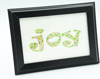 Handpainted 'Joy' Watercolor Art - Framed 4x6