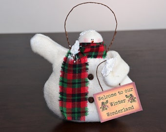 Snowman Ornament | Welcome to our Winter Wonderland Snowman Ornament | Christmas Ornament
