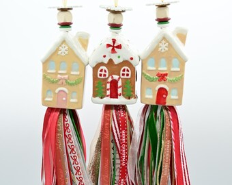 Christmas Gingerbread House Tassels: Handmade Christmas Decor