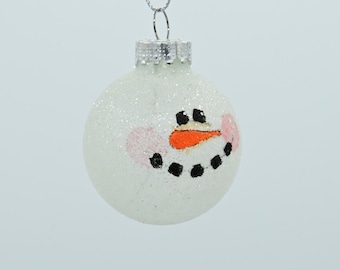 Handpainted Snowman Ornament: Christmas Tree Decoration