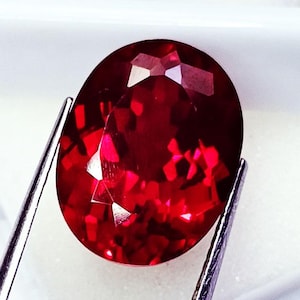 18.10 Ct Prince Cut Natural Ruby Oval Shape Loose Gemstone With Certificate
